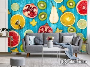 3D Фотообои  «Сочные фрукты»