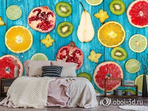 3D Фотообои  «Сочные фрукты»