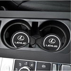 Силиконовые подстаканники в авто с логотипом Lexus