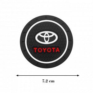 Силиконовые подстаканники в авто с логотипом TOYOTA