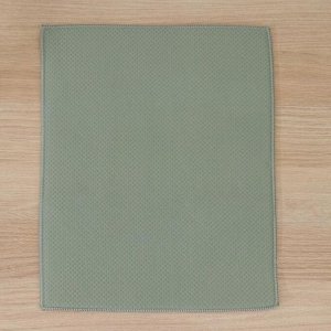 Салфетка для сушки посуды Доляна «Текстурный», 38?50 см, микрофибра, цвет светло-зелёный