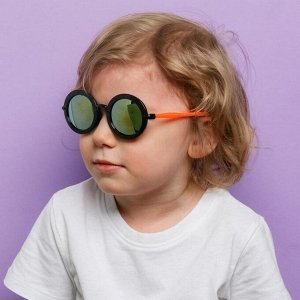 Очки солнцезащитные детские "Round", оправа круглая, двухцветная, МИКС, 13 ? 12.5 ? 5 см