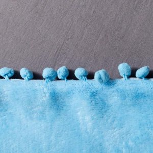 Плед двухслойный "Этель", 130х180 см, голубой, 100% п/э