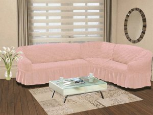 Чехол на диван угловой универсальный EVERY (Светло-Розовый)