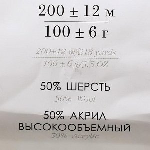 Пряжа "Носочная" 50% шерсть, 50% акрил 200м/100гр (816 красный меланж)