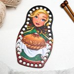 Заготовка для вязания &quot;Матрёшка с караваем&quot; 10х18 см