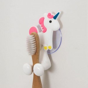 Держатель для зубной щётки детский «Весёлые зверюшки», на присоске, дизайн МИКС