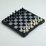 Игра настольная &quot;Шахматы&quot;, магнитная доска, 19.5 х 19.5 см, чёрно-белые