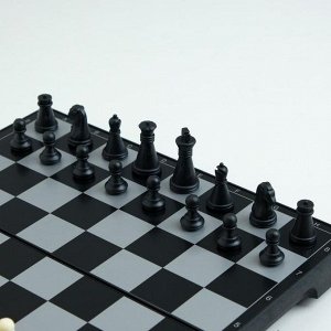 Шахматы магнитные, доска 19.5 х 19.5 см, черно-белые