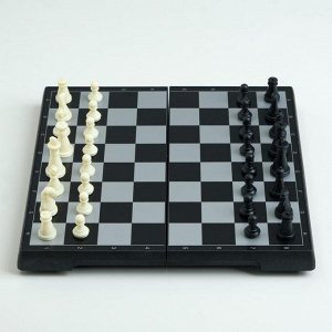 Шахматы магнитные, доска 19.5 х 19.5 см, черно-белые