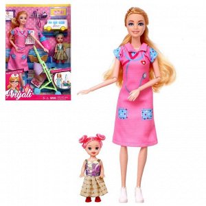 Кукла модель шарнирная «Врач» с малышкой, с аксессуарами, МИКС
