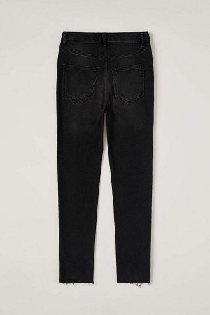 Винтажные зауженные джинсы с высокой талией