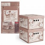VAL RM-BCTN-2S Короб картонный, складной, малый, 25*33*18.5 см, набор 2 шт., ROMANTIC