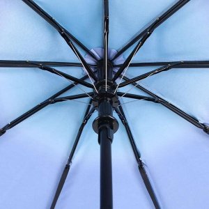 Зонт полуавтоматический «Градиент», 3 сложения, 9 спиц, R = 49 см, цвет МИКС