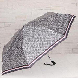 Зонт автоматический, облегчённый, 3 сложения, 8 спиц, R = 51 см, цвет серый