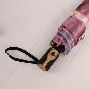 Зонт автоматический, «Сакура», 3 сложения, 8 спиц, R = 51 см, цвет розовый