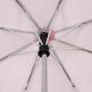 Зонт автоматический, облегчённый, 3 сложения, 8 спиц, R = 51 см, цвет красный