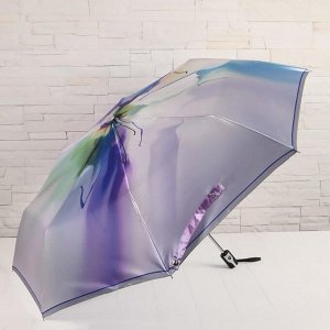 Зонт автоматический, облегчённый, 3 сложения, 8 спиц, R = 51 см, цвет сиреневый