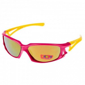 Очки солнцезащитные детские "Спорт", оправа двухцветная с прорезями, МИКС, 12.5 ? 4.5 см