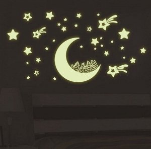Набор флуоресцентных наклеек "Луна" (1879)
