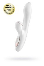 ВИБРАТОР SATISFYER PRO G-SPOT RABBIT, С ВАКУУМ-ВОЛНОВЫМ БЕСКОНТАКТНЫМ СТИМУЛЯТОРОМ, СИЛИКОН, БЕЛЫЙ