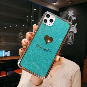 Чехол силикон с глиттером на телефон Realme