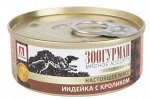 Зоогурман Мясное ассорти влажный корм для собак Индейка + Кролик 100гр консервы