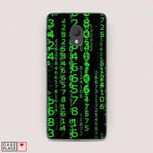 Силиконовый чехол Цифры матрицы на Alcatel 1C 5003D (2019)