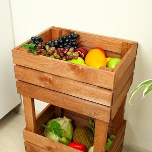 Ящик для овощей, 30 ? 40 ? 60 см, деревянный, двухуровневый