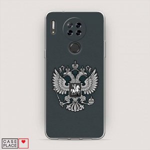 Силиконовый чехол Герб России серый на Blackview A80