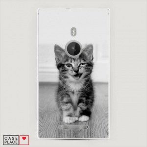 Силиконовый чехол Подмигивающий котенок на Lumia 925