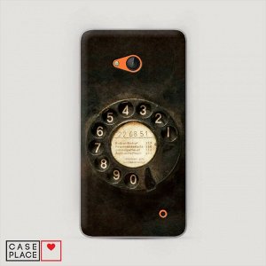 Пластиковый чехол Старинный телефон на Microsoft Lumia 640 (640 Dual Sim)