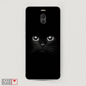 Cиликоновый чехол Взгляд черной кошки на Meizu M6 Note