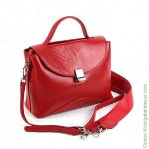 Женская кожаная сумка 9908 Ред красный