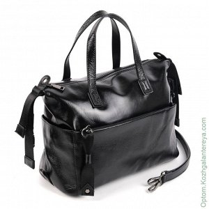 Женская кожаная сумка 5809 Блек черный