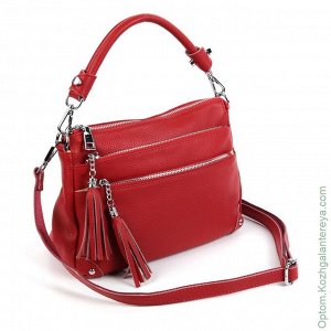 Женская кожаная сумка 1669 Ред красный