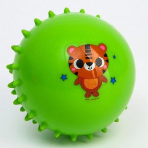 Крошка Я Развивающий массажный мячик «Тигра», мягкий, цвет МИКС, d=8 см
