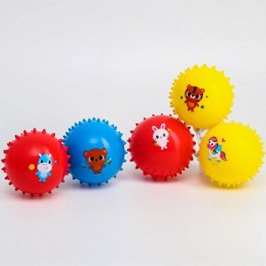 Набор развивающих массажных мячиков, «Веселый Ёжик», d= 8 см, мягкие, цвет МИКС