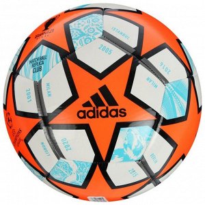 Мяч футбольный ADIDAS Finale Club, размер 5, ТПУ, 12 панелей, машинная сшивка, цвет оранжевый/чёрный