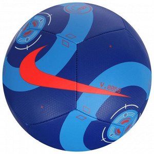 Мяч футбольный NIKE Pitch PL, размер 5, 12 п,гл.ТПУ, бутиловая камера, машинная сшивка, цвет синий/красный