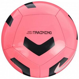Мяч футбольный NIKE Pitch Training, размер 5, 12 п,гл.ТПУ, машинная сшивка, бутиловая камера, цвет розовый/чёрный