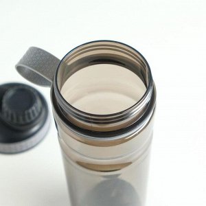Шейкер спортивный для коктейлей и воды, 800 мл, 25x8 см