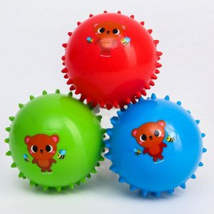 Развивающий массажный мячик «Веселые малыши», мягкие, цвета МИКС, d= 8 см