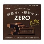 Шоколад Зеро Биттер горький без сахара 5шт, Lotte, 50гр.