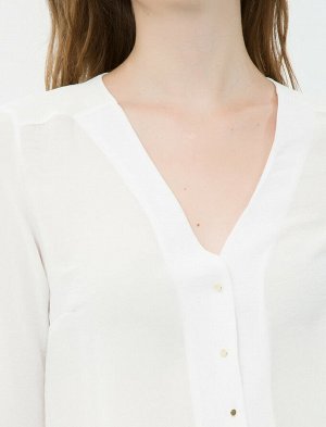 рубашка Материал: Ana Kumas %97 Полиэстер| %3  ЭластанПараметры модели: рост: 179 cm, грудь: 83, талия: 60, бедра: 90 Надет размер: 36