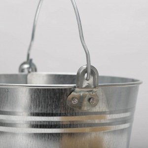 Ведро оцинкованное хозяйственное с ручкой, 5 л, d=21 см, h=20.5 см, ГОСТ