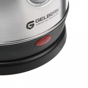 Чайник электрический GELBERK GL-328, металл, 1.8 л, 2000 Вт, серебристый