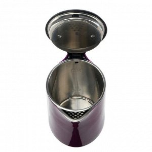 Чайник электрический "Добрыня" DO-1244, пластик, колба металл, 1.8 л, 2000 Вт, фиолетовый