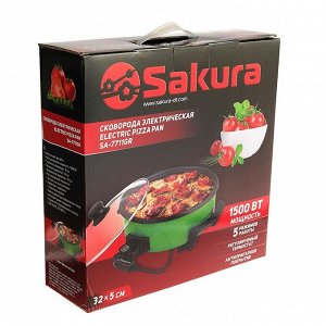 Сковорода электрическая Sakura SA-7711GR, 1500 Вт, d=32, глубина 5 см