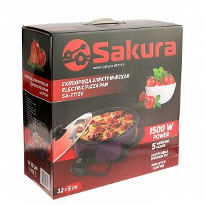 Сковорода электрическая Sakura SA-7712V, 1500 Вт, d=32, глубина 9 см